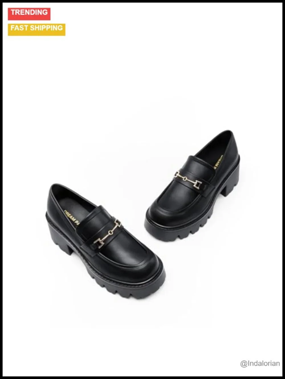 Chunky Platform Loafers for Women, Y2K Slip-On Shoes with Memory Foam Insole,
